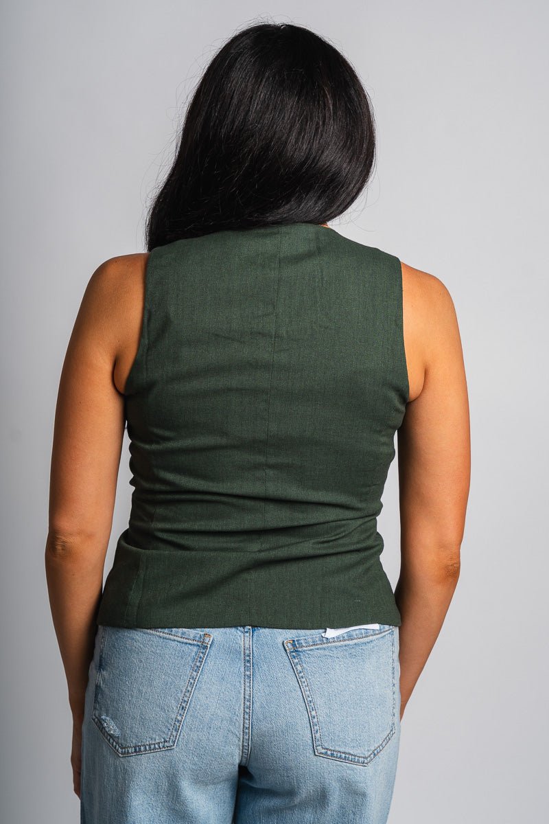 Sleeveless vest hunter green