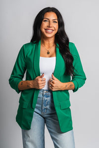 Boyfriend blazer green – Affordable Blazers | Cute Black Jackets at Lush Fashion Lounge Boutique in Oklahoma City