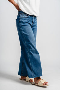 Vervet high rise slim wide leg jeans right | Lush Fashion Lounge: boutique women's jeans, fashion jeans for women, affordable fashion jeans, cute boutique jeans