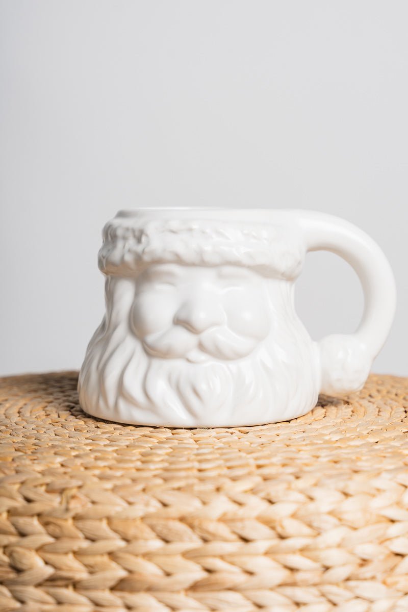 Santa coffee mug white - Trendy Holiday Apparel at Lush Fashion Lounge Boutique in Oklahoma City