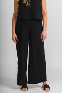 Z Supply Scout textured pants black - Z Supply Pants - Z Supply Apparel at Lush Fashion Lounge Trendy Boutique Oklahoma City