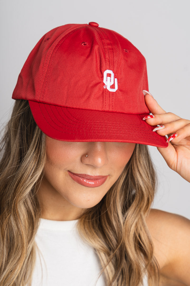 OU OU logo tennis hat crimson Hat One size | Lush Fashion Lounge Trendy Oklahoma University Sooners Apparel & Cute Gameday T-Shirts
