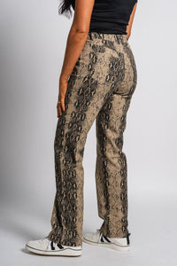 Snakeskin jeans khaki/black | Lush Fashion Lounge: boutique women's jeans, fashion jeans for women, affordable fashion jeans, cute boutique jeans