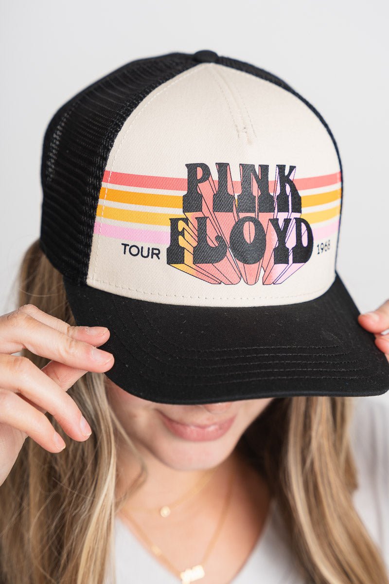 Pink Floyd sinclair trucker hat black/ivory - Trendy Band T-Shirts and Sweatshirts at Lush Fashion Lounge Boutique in Oklahoma City