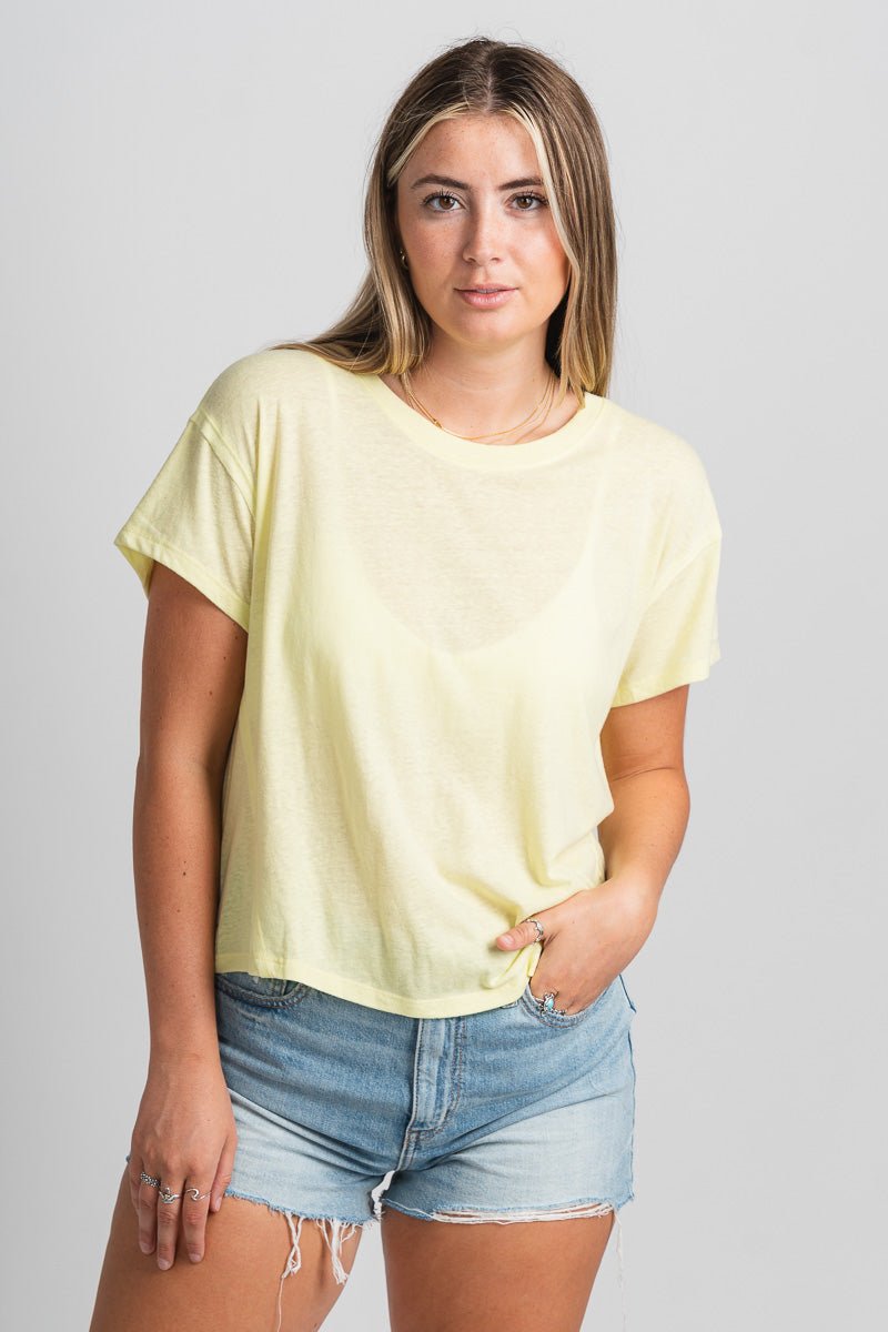 Z Supply Keyside tee limeade - Z Supply T-shirts - Z Supply Tops, Dresses, Tanks, Tees, Cardigans, Joggers and Loungewear at Lush Fashion Lounge