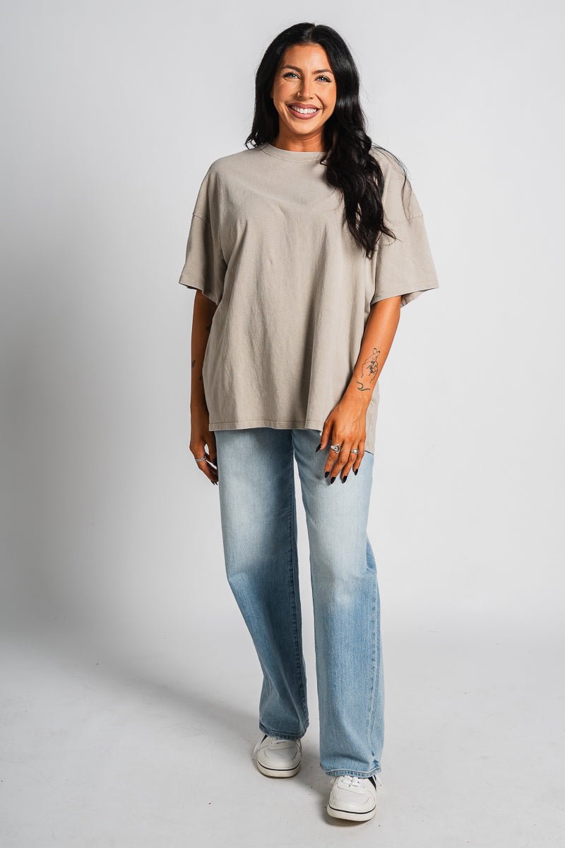 Washed oversized t-shirt ash