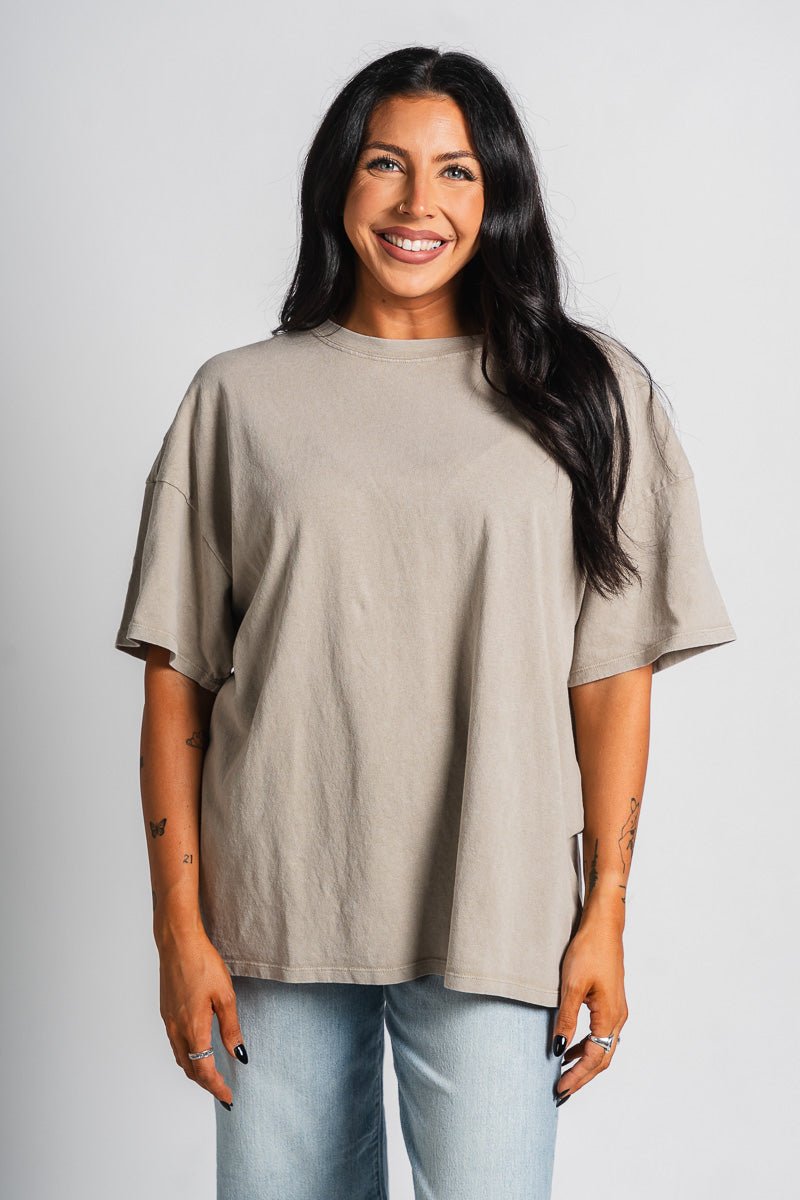 Washed oversized t-shirt ash