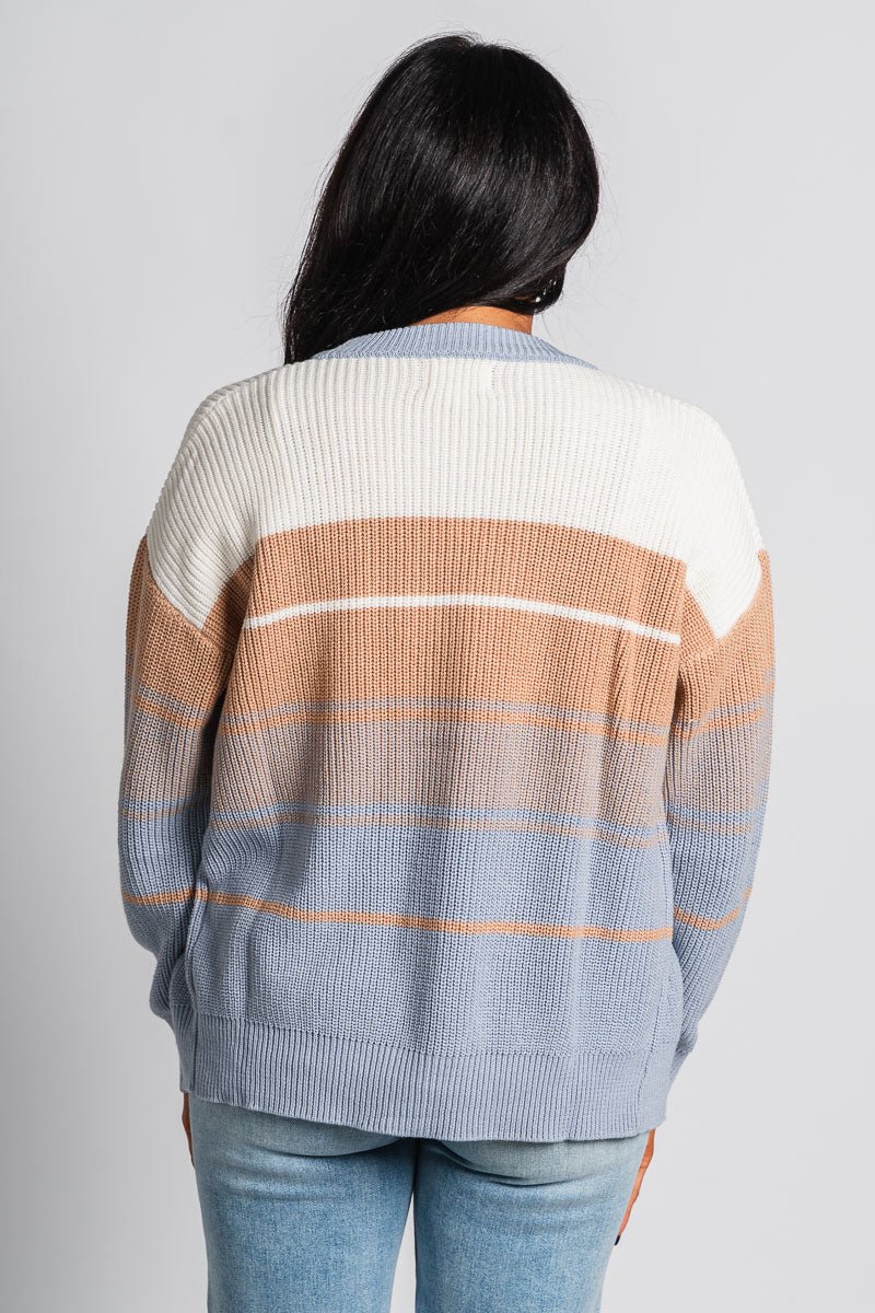 Ombre sweater cardigan light blue