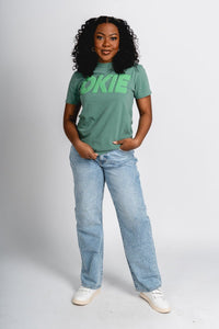 Okie puff comfort colors t-shirt green - Trendy St. Patrick's T-Shirts at Lush Fashion Lounge Boutique in Oklahoma City