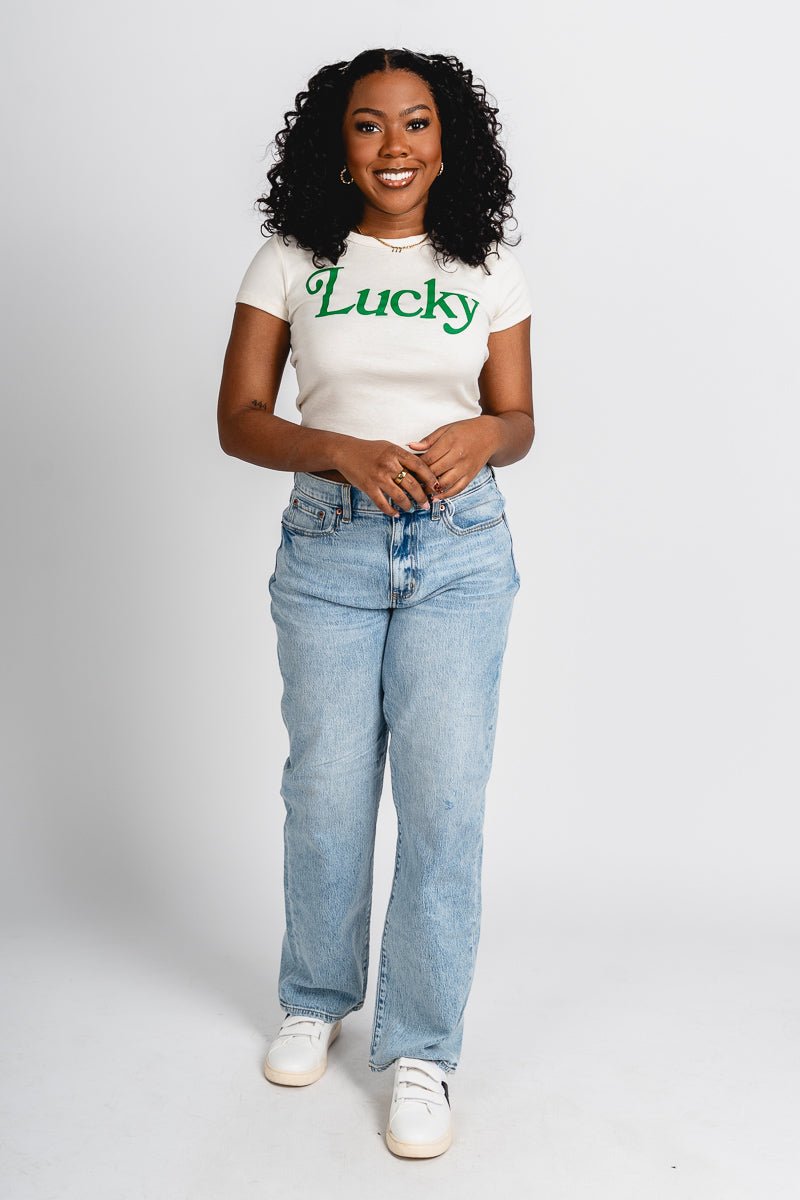 Lucky baby tee natural