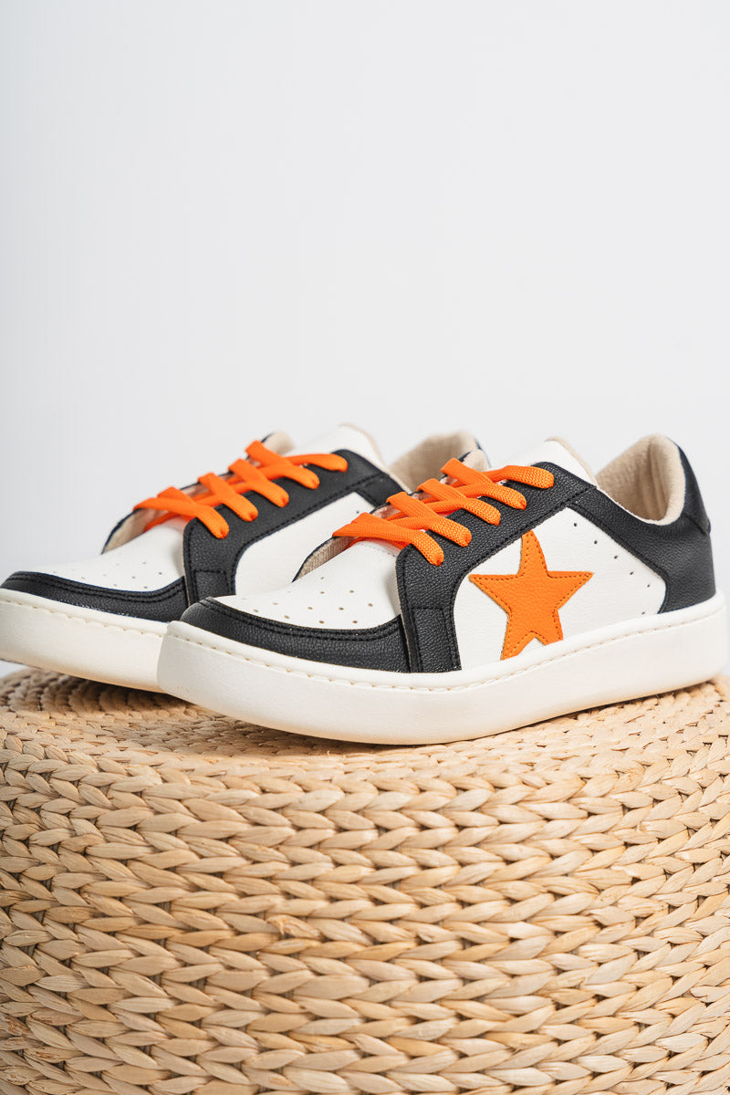 Gameday star sneakers orange - Cute shoes - Trendy Shoes at Lush Fashion Lounge Boutique in Oklahoma City