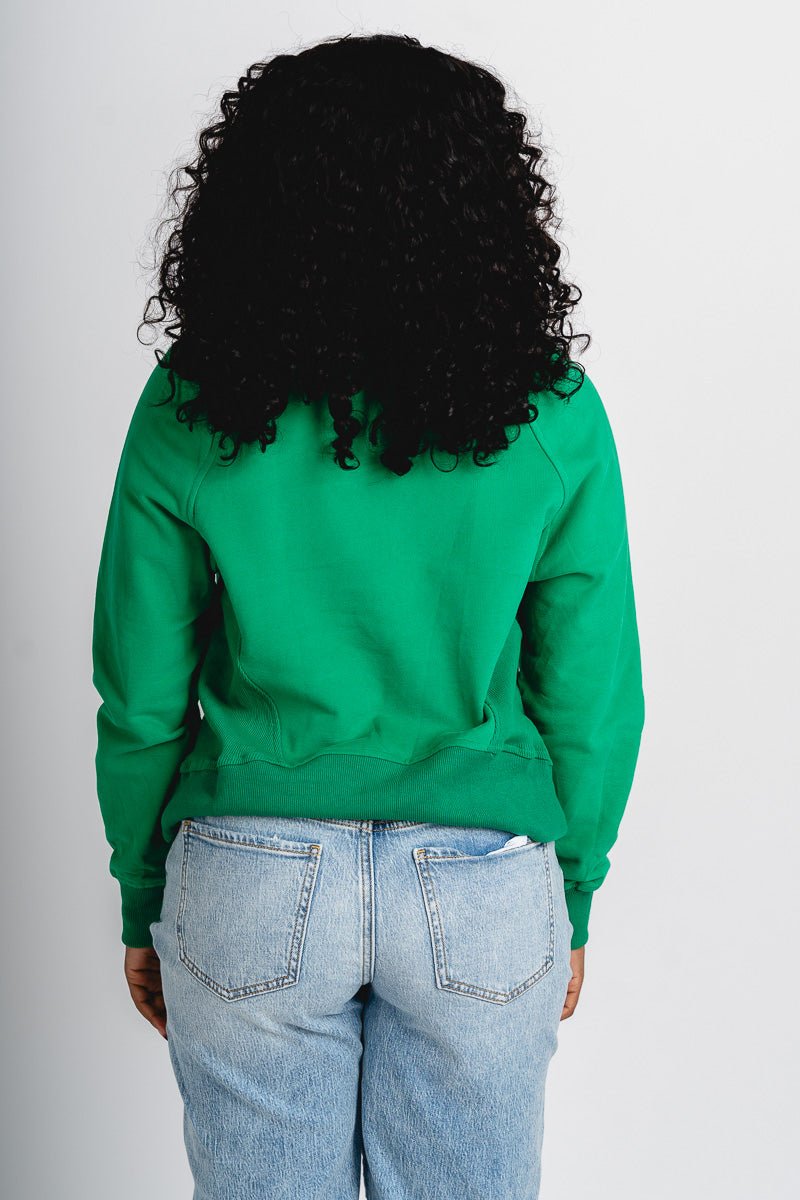 Half zip pullover green