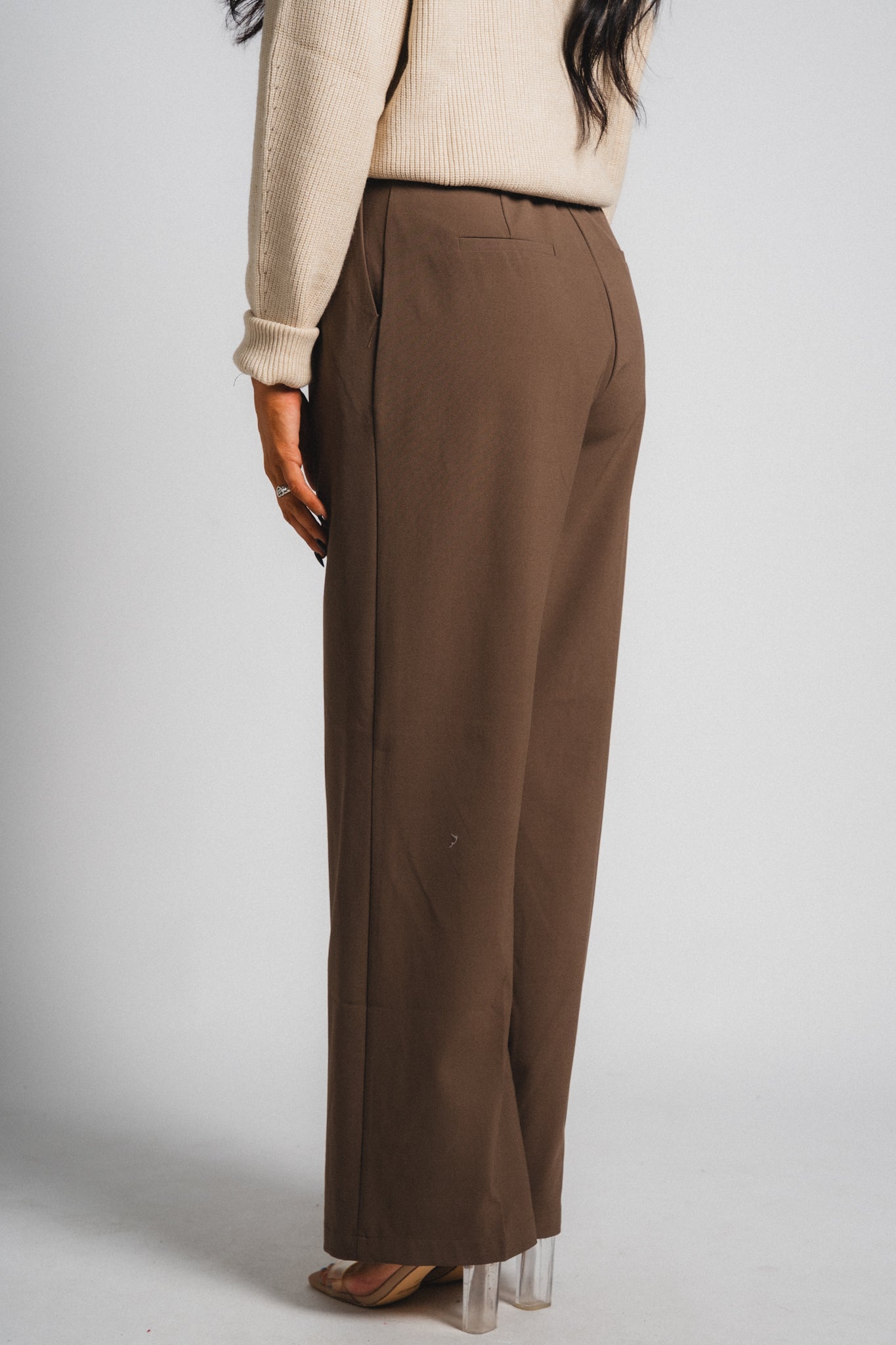 High waist pleated pants brown | Lush Fashion Lounge: women's boutique pants, boutique women's pants, affordable boutique pants, women's fashion pants