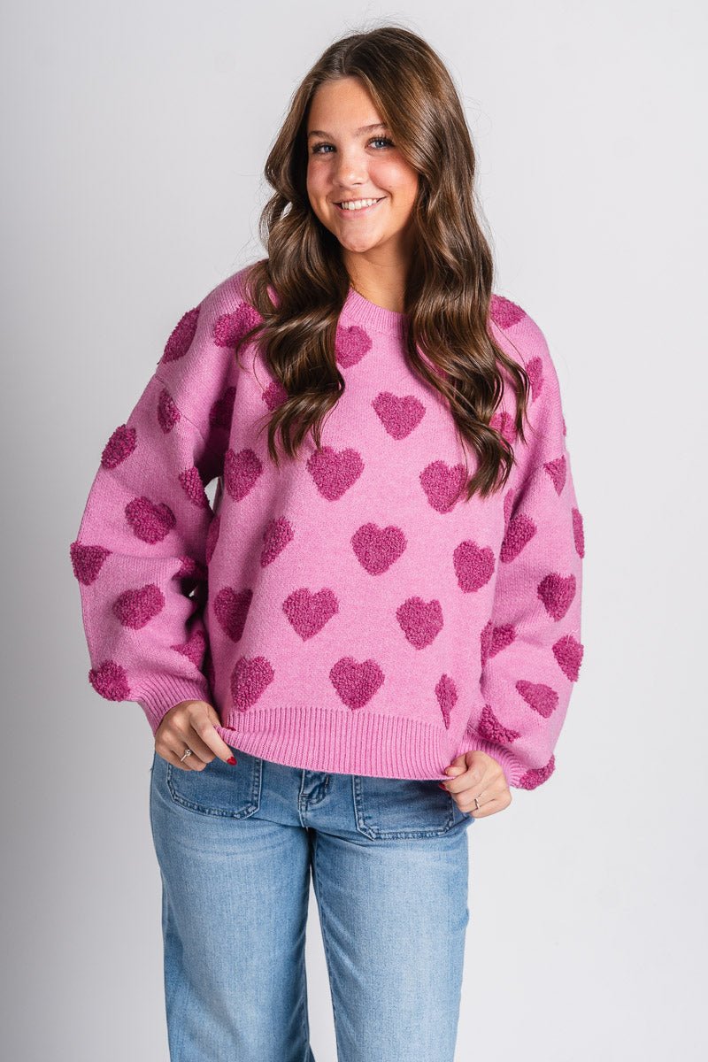 Heart sweater pink