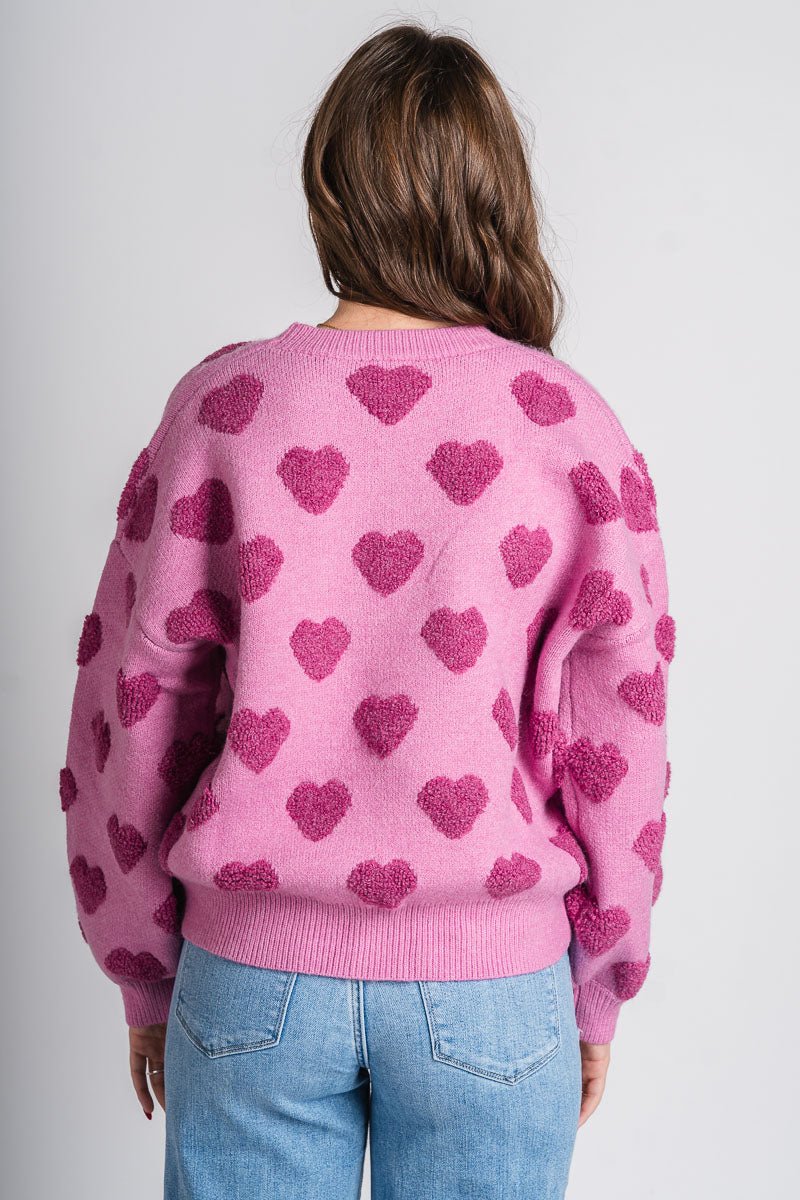 Heart sweater pink