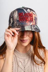 OU Oklahoma Sooners camo hat Hat | Lush Fashion Lounge Trendy Oklahoma University Sooners Apparel & Cute Gameday T-Shirts
