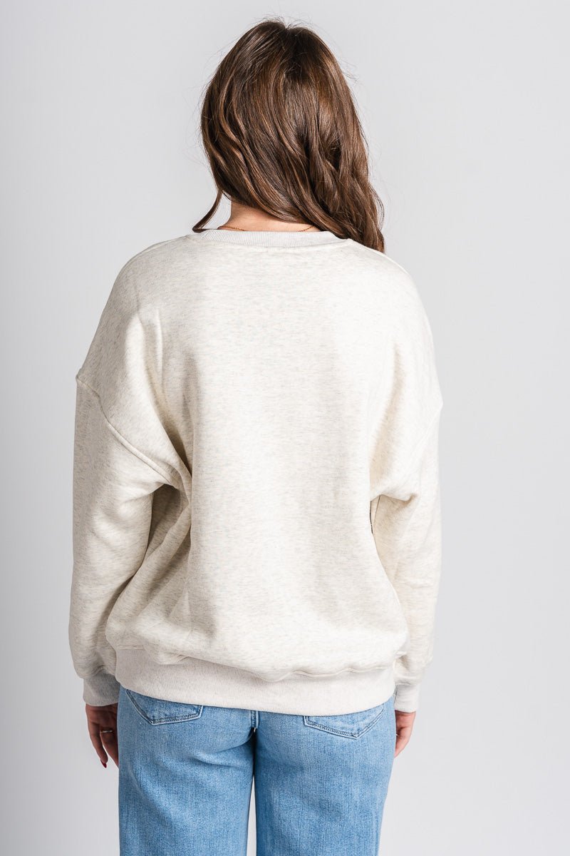 LOVE oversized sweatshirt light heather grey