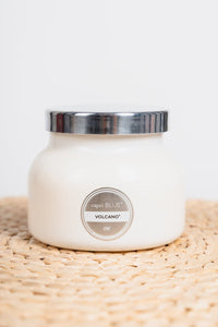 Capri Blue volcano 8 oz petite candle white - Trendy Candles and Scents at Lush Fashion Lounge Boutique in Oklahoma City