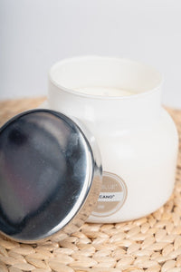 Capri Blue volcano 8 oz petite candle white - Trendy Candles and Scents at Lush Fashion Lounge Boutique in Oklahoma City