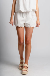 Z Supply Pesaro linen shorts white - Z Supply shorts - Z Supply Clothing at Lush Fashion Lounge Trendy Boutique Oklahoma City