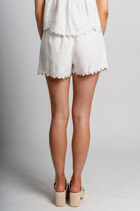 Z Supply Pesaro linen shorts white - Z Supply shorts - Z Supply Fashion at Lush Fashion Lounge Trendy Boutique Oklahoma City