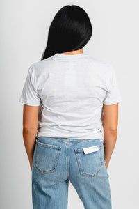 OKC basketball simple unisex t-shirt ash - Vintage OKC Basketball T-Shirts at Lush Fashion Lounge Boutique in Oklahoma City