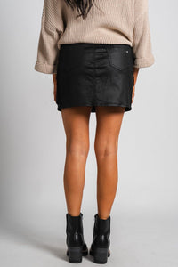 Hidden faux leather high rise cargo mini skirt black | Lush Fashion Lounge: boutique fashion skirts, affordable boutique skirts, cute affordable skirts