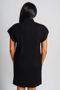 Mock neck sweater dress black Stylish dress - Womens Fashion Dresses at Lush Fashion Lounge Boutique in Oklahoma City