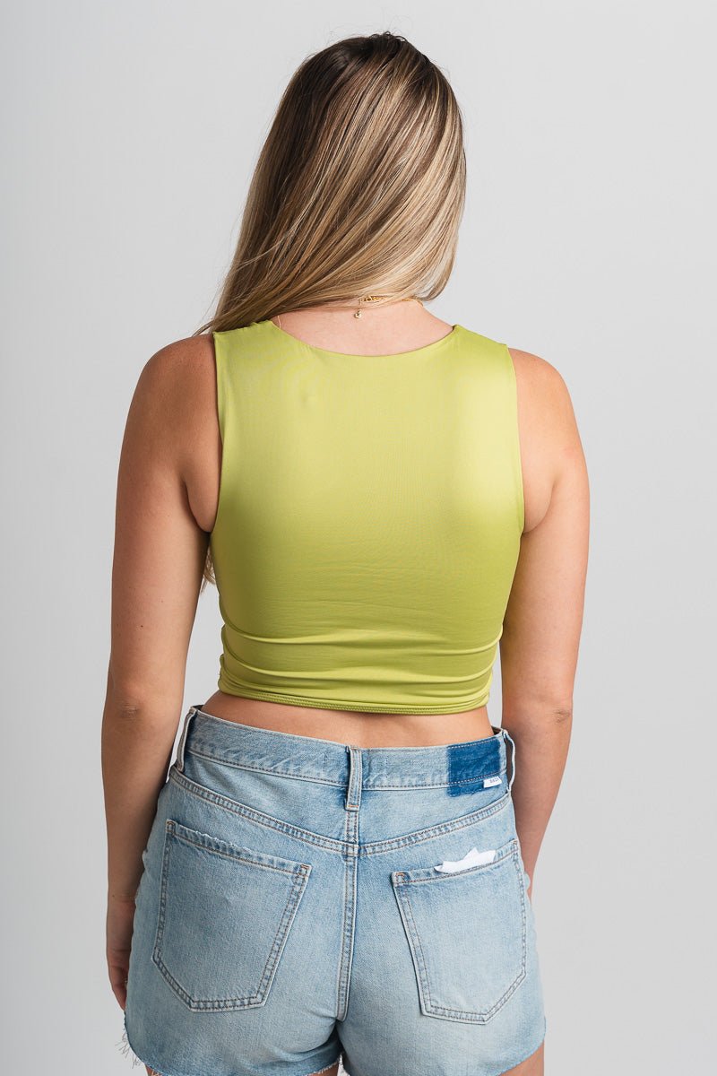 Crop tank top kiwi