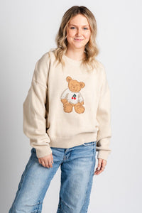 Teddy bear sweater cream – Boutique Sweaters | Fashionable Sweaters at Lush Fashion Lounge Boutique in Oklahoma City