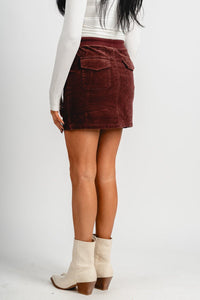 Corduroy mini skirt brown | Lush Fashion Lounge: boutique fashion skirts, affordable boutique skirts, cute affordable skirts