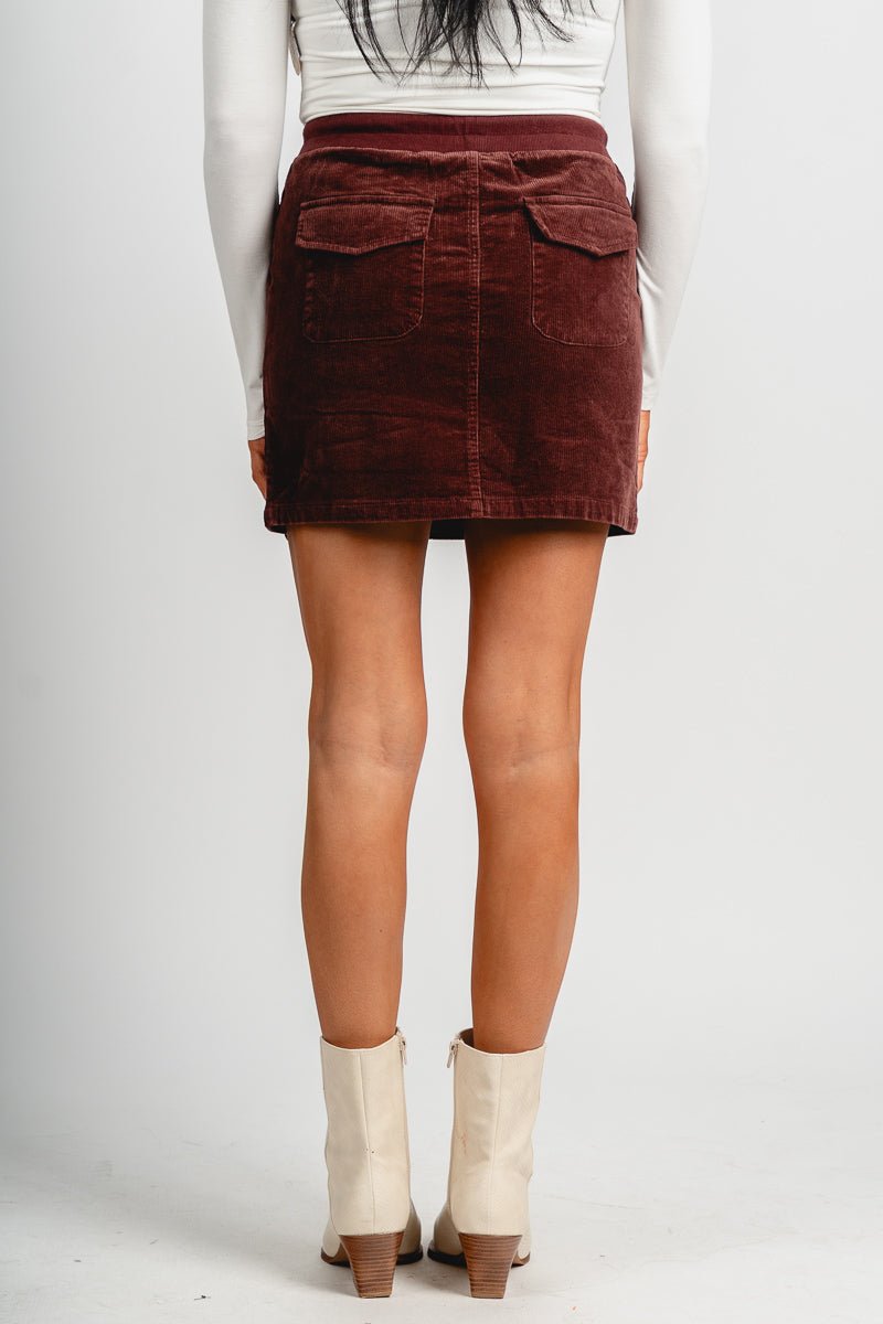 Corduroy mini skirt brown | Lush Fashion Lounge: boutique fashion skirts, affordable boutique skirts, cute affordable skirts