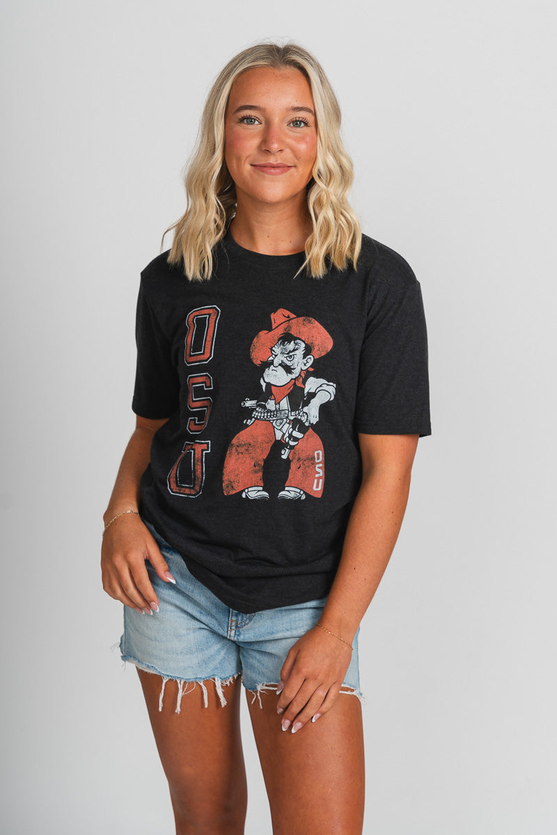 OSU OSU Cowboys vertical Pete unisex t-shirt black T-shirt | Lush Fashion Lounge Trendy Oklahoma State Cowboys Apparel & Cute Gameday T-Shirts