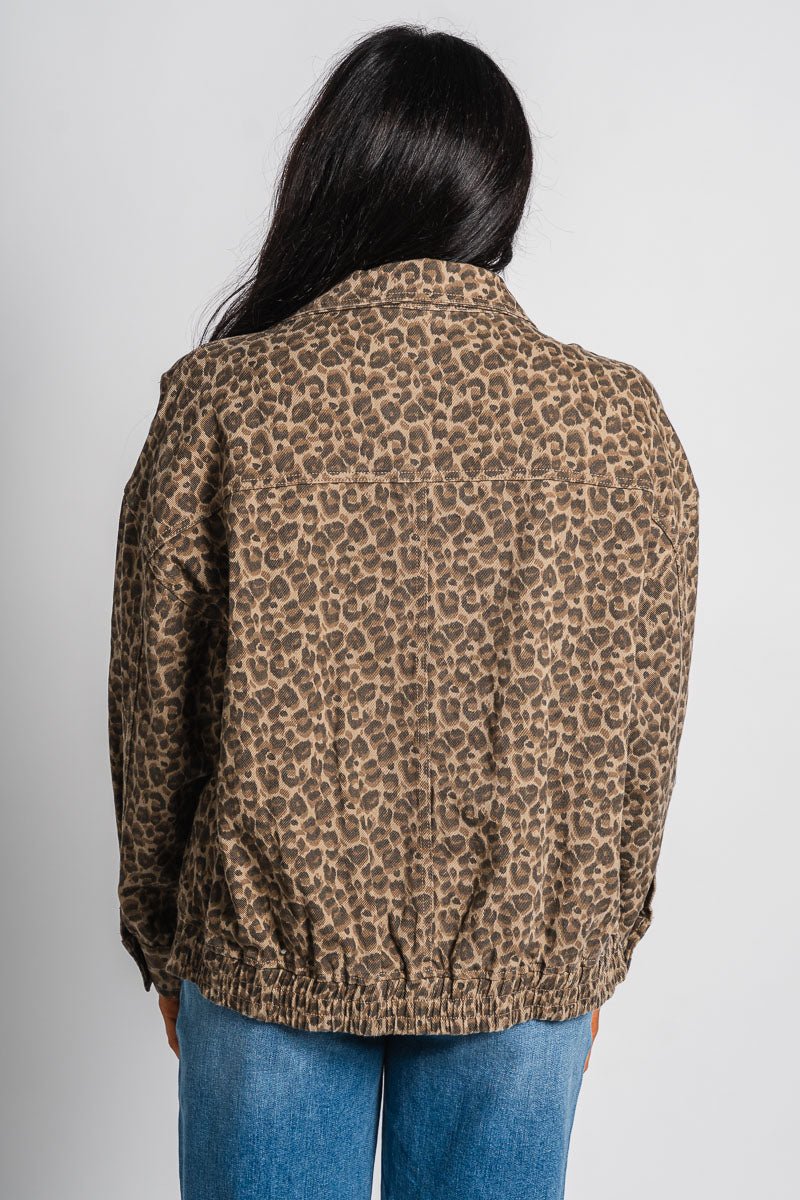 Leopard shacket brown