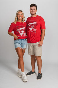 OU OU Sooners triangle unisex t-shirt red T-shirt | Lush Fashion Lounge Trendy Oklahoma University Sooners Apparel & Cute Gameday T-Shirts