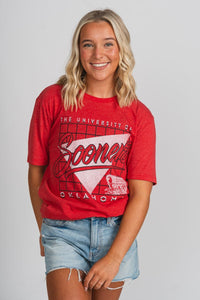 OU OU Sooners triangle unisex t-shirt red T-shirt | Lush Fashion Lounge Trendy Oklahoma University Sooners Apparel & Cute Gameday T-Shirts