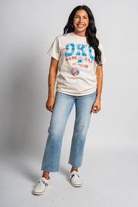 OKC basketball established thrifted t-shirt off white - Oklahoma City inspired graphic t-shirts at Lush Fashion Lounge Boutique in Oklahoma City