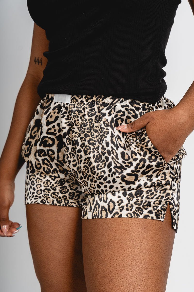 Leopard boxer shorts leopard - Cute shorts - Trendy Shorts at Lush Fashion Lounge Boutique in Oklahoma City