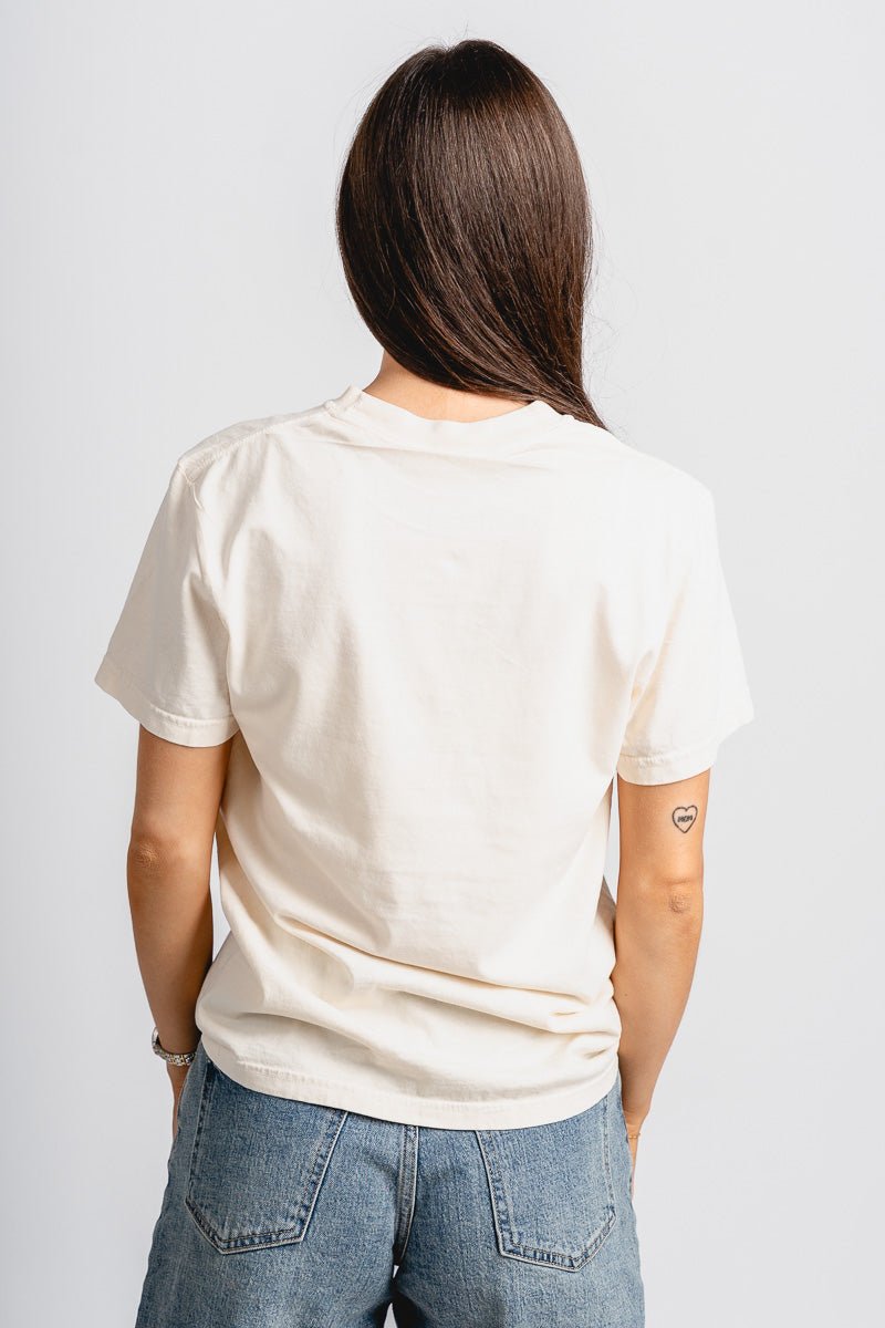 Dugout moms social club t-shirt natural - Stylish T-shirt - Trendy Mom Gift Ideas at Lush Fashion Lounge in Oklahoma