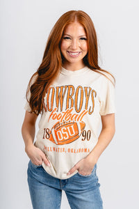 OSU OSU Cowboys big football t-shirt natural T-shirt | Lush Fashion Lounge Trendy Oklahoma State Cowboys Apparel & Cute Gameday T-Shirts