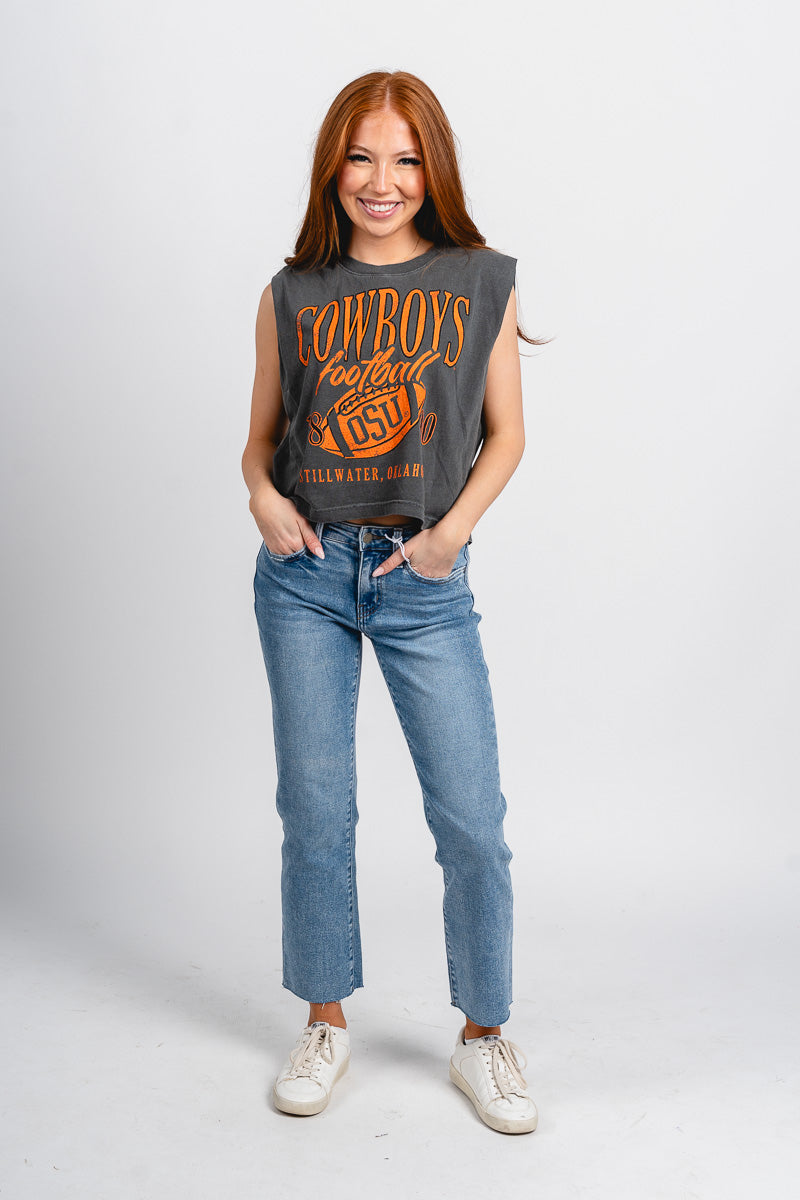 OSU OSU Cowboys big football muscle tank top charcoal Tank Top | Lush Fashion Lounge Trendy Oklahoma State Cowboys Apparel & Cute Gameday T-Shirts