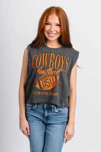 OSU OSU Cowboys big football muscle tank top charcoal Tank Top | Lush Fashion Lounge Trendy Oklahoma State Cowboys Apparel & Cute Gameday T-Shirts