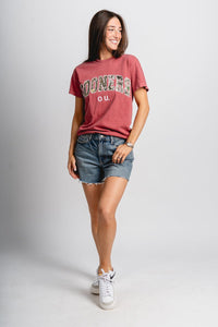 OU OU Sooners camo gault comfort colors t-shirt crimson T-shirt | Lush Fashion Lounge Trendy Oklahoma University Sooners Apparel & Cute Gameday T-Shirts