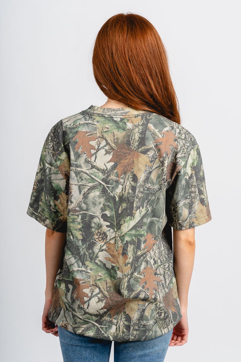 OSU OSU Cowboys camo tee green camo T-shirt | Lush Fashion Lounge Trendy Oklahoma State Cowboys Apparel & Cute Gameday T-Shirts