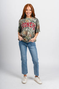 OU OU Sooners camo tee green camo T-shirt | Lush Fashion Lounge Trendy Oklahoma University Sooners Apparel & Cute Gameday T-Shirts
