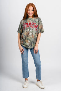 OU OU Sooners camo tee green camo T-shirt | Lush Fashion Lounge Trendy Oklahoma University Sooners Apparel & Cute Gameday T-Shirts