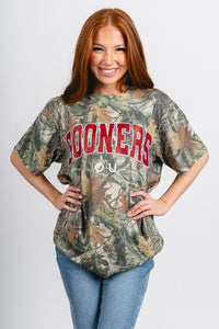 OU OU Sooners camo tee green camo T-shirt | Lush Fashion Lounge Trendy Oklahoma University Sooners Apparel & Cute Gameday T-Shirts