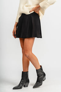 High waist pleated skirt black | Lush Fashion Lounge: boutique fashion skirts, affordable boutique skirts, cute affordable skirts