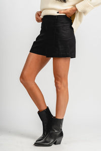 High rise trouser shorts black - Affordable shorts - Boutique Shorts at Lush Fashion Lounge Boutique in Oklahoma City