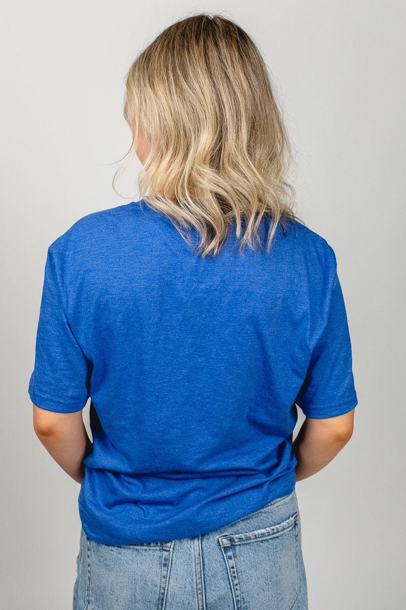 OKC checkered unisex short sleeve t-shirt - Vintage OKC Basketball T-Shirts at Lush Fashion Lounge Boutique in Oklahoma City